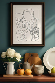 Custom Faceless Line Art Portrait | Minimalist Sketch from Photo | Digital Download